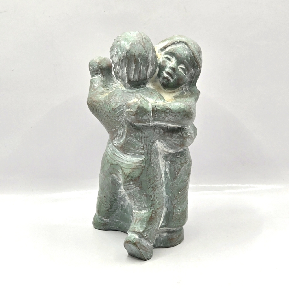 VTG Signed Isabel Bloom Art Sculpture Of A Man And Women Dancing Dancers 5.5"H